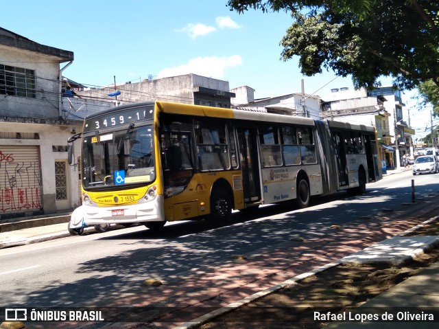 Viação Metrópole Paulista - Zona Leste 3 1553 na cidade de São Paulo, São Paulo, Brasil, por Rafael Lopes de Oliveira. ID da foto: 8391154.