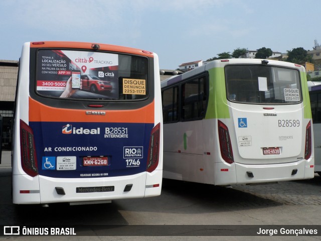 Viação Ideal B28531 na cidade de Rio de Janeiro, Rio de Janeiro, Brasil, por Jorge Gonçalves. ID da foto: 8394080.