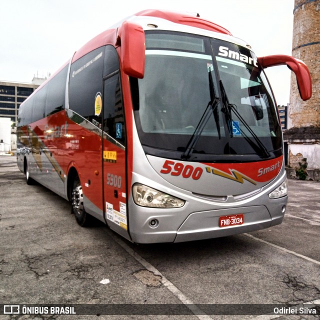 Viação Smart Transporte e Turismo 5900 na cidade de São Paulo, São Paulo, Brasil, por Odirlei Silva. ID da foto: 8393596.