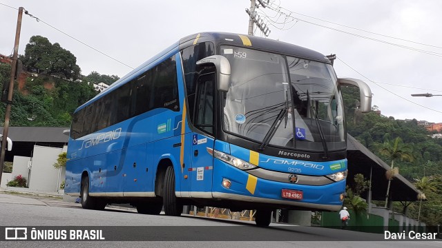 Viação Sampaio 9235 na cidade de Santos, São Paulo, Brasil, por Davi Cesar. ID da foto: 8393333.