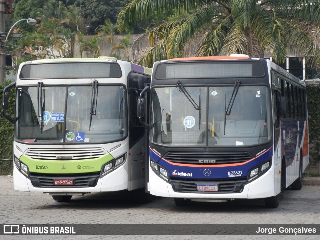 Viação Ideal B28521 na cidade de Rio de Janeiro, Rio de Janeiro, Brasil, por Jorge Gonçalves. Número da foto: #8394093.