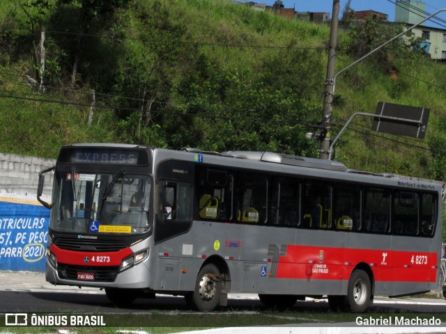 Express Transportes Urbanos Ltda 4 8273 na cidade de São Paulo, São Paulo, Brasil, por Gabriel Machado. ID da foto: 8392947.