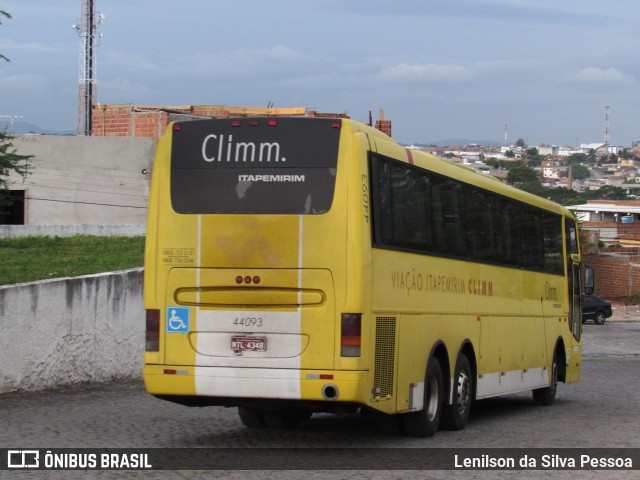 Viação Itapemirim 44093 na cidade de Caruaru, Pernambuco, Brasil, por Lenilson da Silva Pessoa. ID da foto: 8395265.