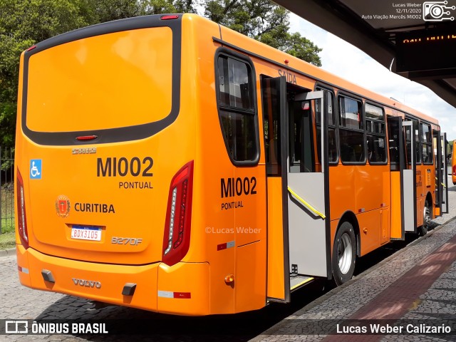 Auto Viação Mercês MI002 na cidade de Curitiba, Paraná, Brasil, por Lucas Weber Calizario. Número da foto: #8393037.