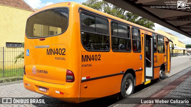 Auto Viação Mercês MN402 na cidade de Curitiba, Paraná, Brasil, por Lucas Weber Calizario. Número da foto: #8398601.