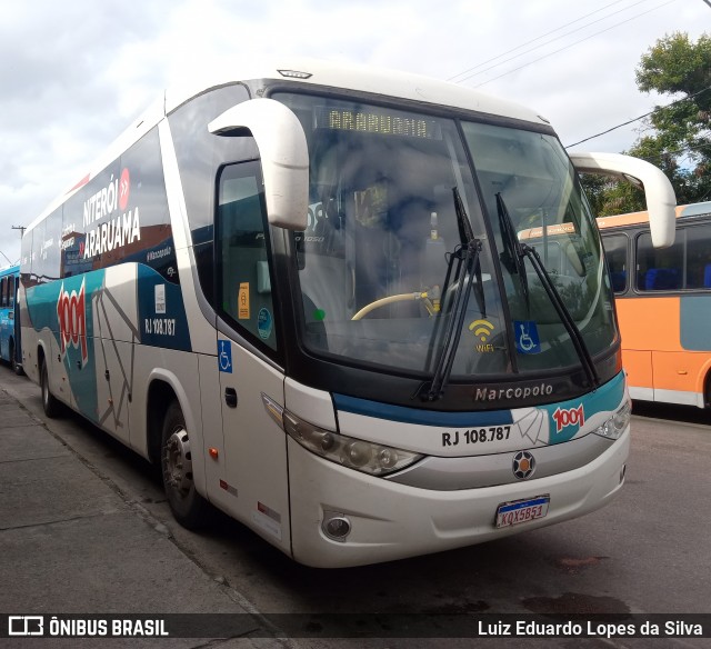 Auto Viação 1001 RJ 108.787 na cidade de Niterói, Rio de Janeiro, Brasil, por Luiz Eduardo Lopes da Silva. ID da foto: 8398304.