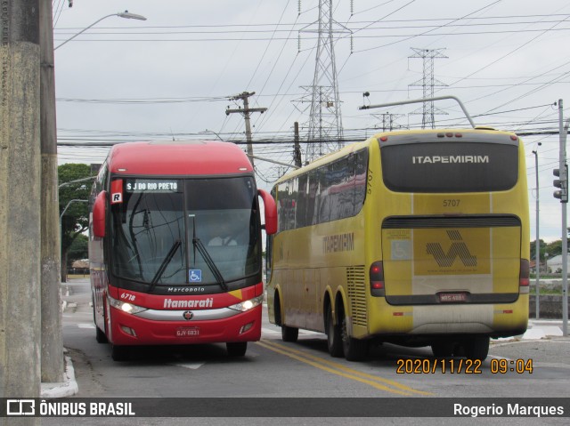 Viação Itapemirim 5707 na cidade de São José dos Campos, São Paulo, Brasil, por Rogerio Marques. ID da foto: 8398652.