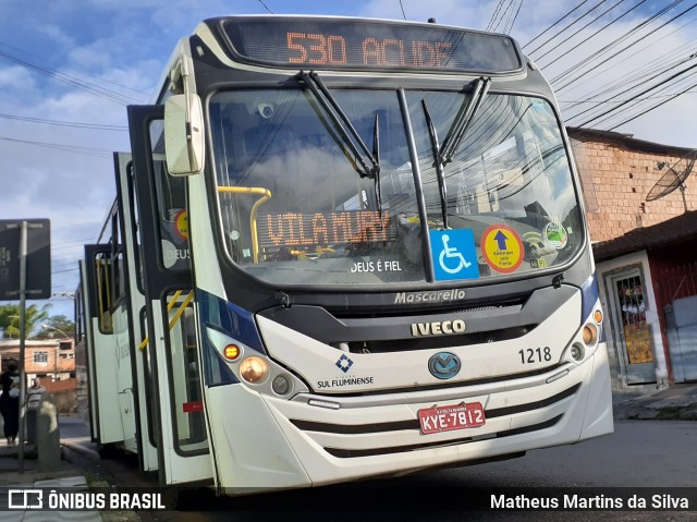 Viação Sul Fluminense 1218 na cidade de Volta Redonda, Rio de Janeiro, Brasil, por Matheus Martins da Silva. Número da foto: #8402426.