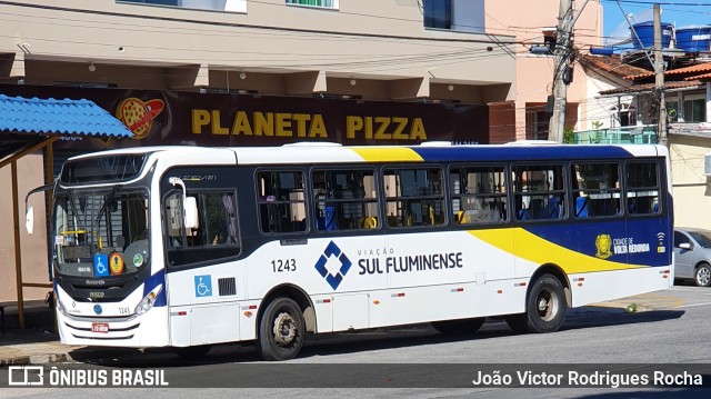 Viação Sul Fluminense 1243 na cidade de Volta Redonda, Rio de Janeiro, Brasil, por João Victor Rodrigues Rocha. Número da foto: #8402016.