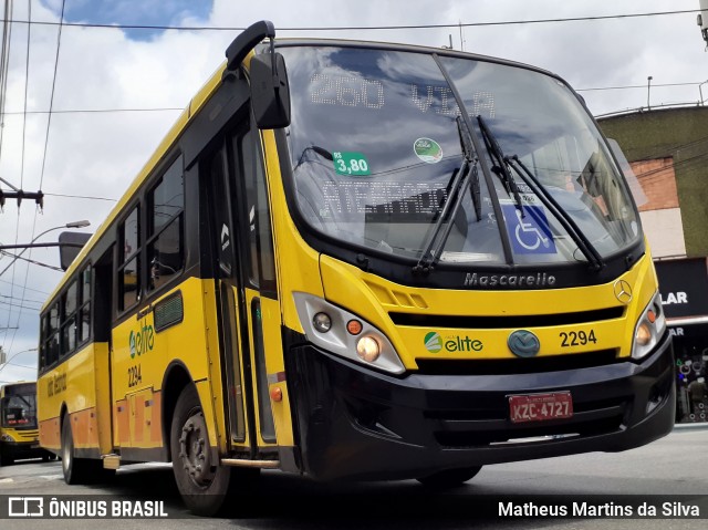 Viação Elite 2294 na cidade de Volta Redonda, Rio de Janeiro, Brasil, por Matheus Martins da Silva. Número da foto: #8401930.
