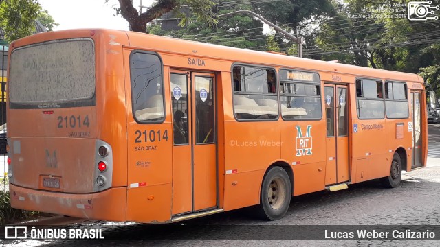 Auto Viação São Braz 21014 na cidade de Curitiba, Paraná, Brasil, por Lucas Weber Calizario. ID da foto: 8409038.