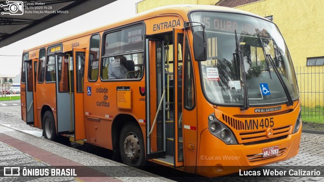 Auto Viação Mercês MN405 na cidade de Curitiba, Paraná, Brasil, por Lucas Weber Calizario. Número da foto: #8407107.