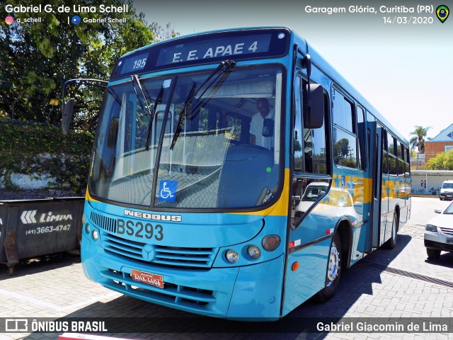 Transporte Coletivo Glória BS293 na cidade de Curitiba, Paraná, Brasil, por Gabriel Giacomin de Lima. Número da foto: #8407113.