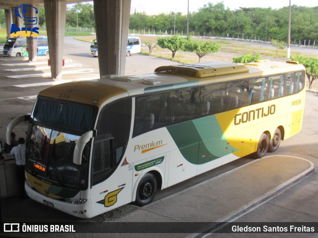 Empresa Gontijo de Transportes 14515 na cidade de Aracaju, Sergipe, Brasil, por Gledson Santos Freitas. ID da foto: 8408061.