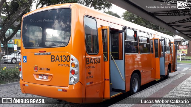 Transporte Coletivo Glória BA130 na cidade de Curitiba, Paraná, Brasil, por Lucas Weber Calizario. ID da foto: 8409059.