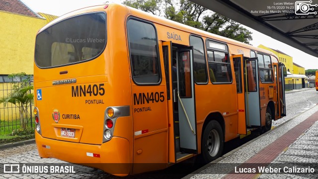 Auto Viação Mercês MN405 na cidade de Curitiba, Paraná, Brasil, por Lucas Weber Calizario. ID da foto: 8407105.