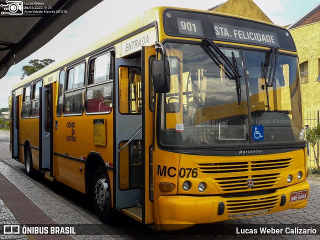 Auto Viação Mercês MC076 na cidade de Curitiba, Paraná, Brasil, por Lucas Weber Calizario. Número da foto: #8412077.