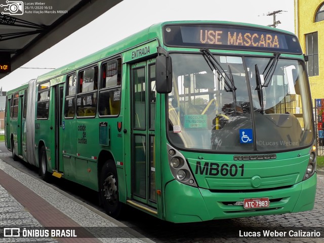 Auto Viação Mercês MB601 na cidade de Curitiba, Paraná, Brasil, por Lucas Weber Calizario. ID da foto: 8412071.