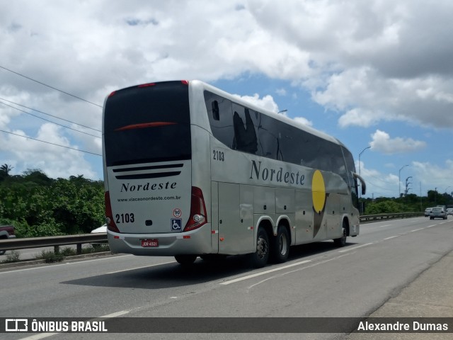 Viação Nordeste 2103 na cidade de Bayeux, Paraíba, Brasil, por Alexandre Dumas. ID da foto: 8410206.