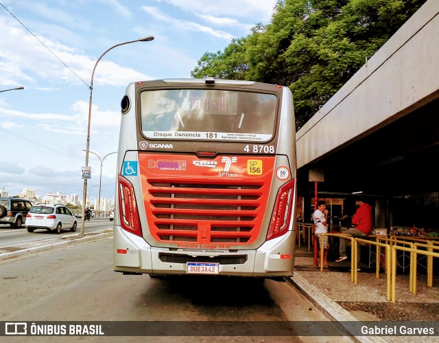 Express Transportes Urbanos Ltda 4 8708 na cidade de São Paulo, São Paulo, Brasil, por Gabriel Garves. Número da foto: #8410115.