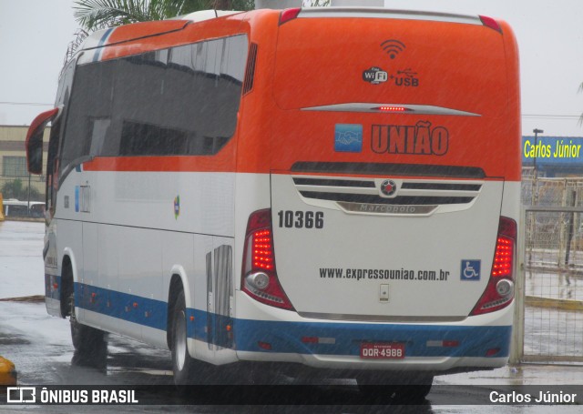 Expresso União 10366 na cidade de Goiânia, Goiás, Brasil, por Carlos Júnior. ID da foto: 8336799.