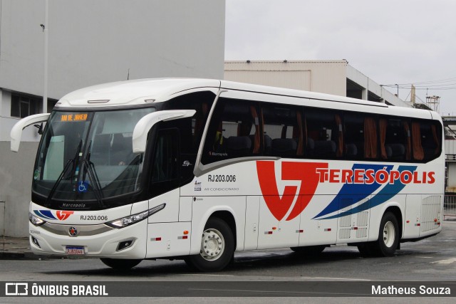 Viação Teresópolis RJ 203.006 na cidade de Rio de Janeiro, Rio de Janeiro, Brasil, por Matheus Souza. Número da foto: #8338081.