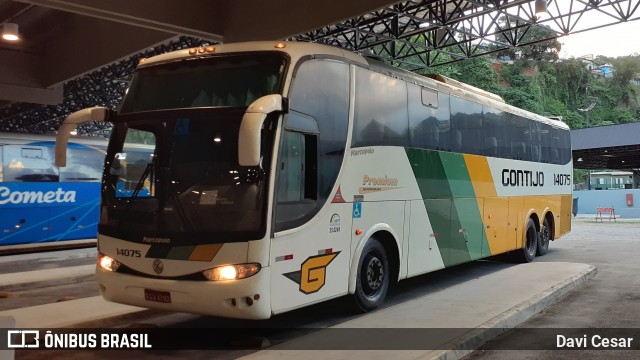 Empresa Gontijo de Transportes 14075 na cidade de Santos, São Paulo, Brasil, por Davi Cesar. ID da foto: 8336548.