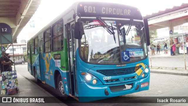 Viação Praia Sol 12087 na cidade de Vila Velha, Espírito Santo, Brasil, por Isack Rosario. Número da foto: #8412811.