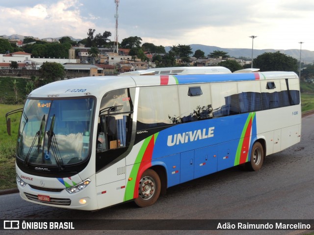 Univale Transportes F-0280 na cidade de Belo Horizonte, Minas Gerais, Brasil, por Adão Raimundo Marcelino. ID da foto: 8415034.