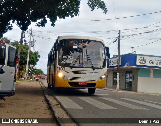 Transportes Guanabara 1101 na cidade de Natal, Rio Grande do Norte, Brasil, por Dennis Paz. ID da foto: 8412932.