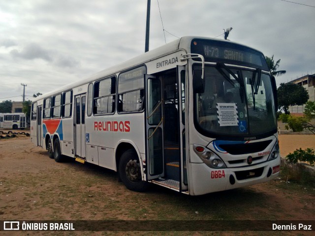 Reunidas Transportes Urbanos 0864 na cidade de Natal, Rio Grande do Norte, Brasil, por Dennis Paz. ID da foto: 8413331.