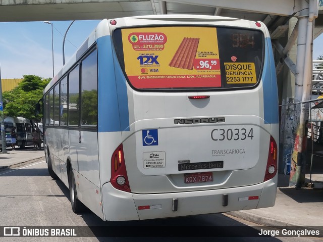 Transportes Futuro C30334 na cidade de Rio de Janeiro, Rio de Janeiro, Brasil, por Jorge Gonçalves. Número da foto: #8412452.