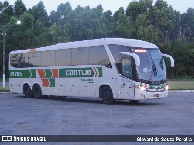 Empresa Gontijo de Transportes 21705 na cidade de São Mateus, Espírito Santo, Brasil, por Giovani de Souza Pereira. ID da foto: 8413019.