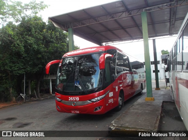 Viação Santa Cruz 26519 na cidade de Três Corações, Minas Gerais, Brasil, por Fábio Mateus Tibúrcio. Número da foto: #8412878.