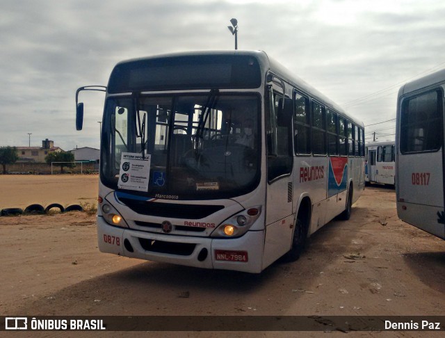 Reunidas Transportes Urbanos 0878 na cidade de Natal, Rio Grande do Norte, Brasil, por Dennis Paz. ID da foto: 8413305.