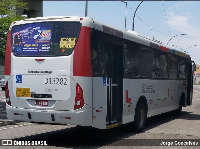 Transportes Barra D13282 na cidade de Rio de Janeiro, Rio de Janeiro, Brasil, por Jorge Gonçalves. Número da foto: #8413568.