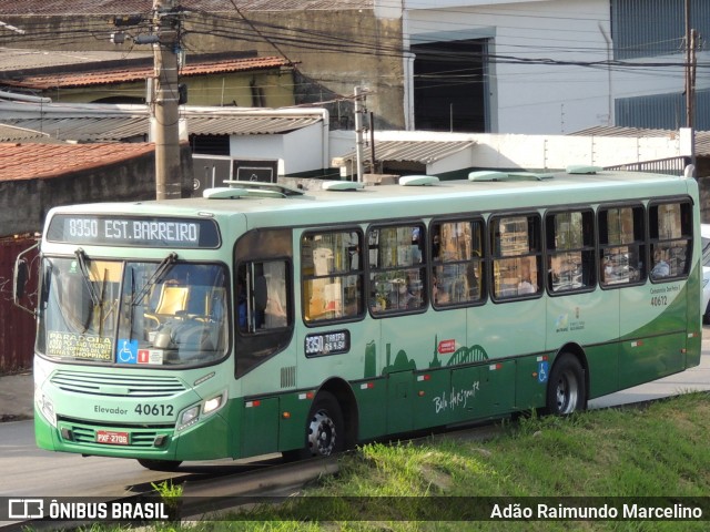 Urca Auto Ônibus 40612 na cidade de Belo Horizonte, Minas Gerais, Brasil, por Adão Raimundo Marcelino. ID da foto: 8415009.