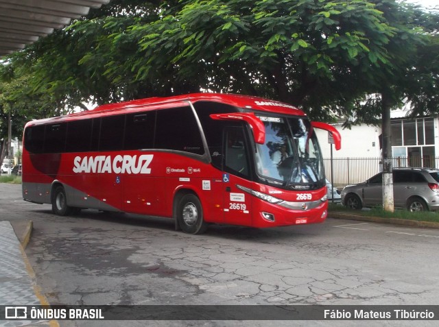 Viação Santa Cruz 26619 na cidade de Três Corações, Minas Gerais, Brasil, por Fábio Mateus Tibúrcio. ID da foto: 8412880.