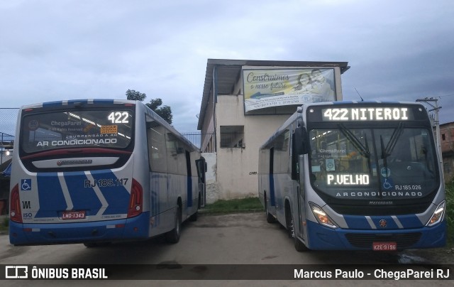 Viação Mauá RJ 185.026 na cidade de São Gonçalo, Rio de Janeiro, Brasil, por Marcus Paulo - ChegaParei RJ. Número da foto: #8340478.