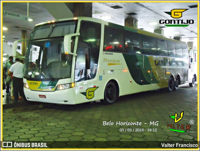 Empresa Gontijo de Transportes 12390 na cidade de Belo Horizonte, Minas Gerais, Brasil, por Valter Francisco. Número da foto: #8338209.
