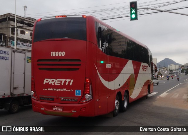 Viação Pretti 18000 na cidade de Cariacica, Espírito Santo, Brasil, por Everton Costa Goltara. ID da foto: 8339748.