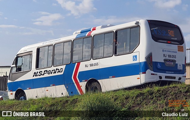 Viação Nossa Senhora da Penha RJ 188.055 na cidade de Rio de Janeiro, Rio de Janeiro, Brasil, por Claudio Luiz. ID da foto: 8339625.