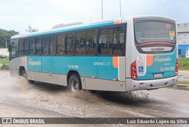 Auto Ônibus Fagundes RJ 101.289 na cidade de São Gonçalo, Rio de Janeiro, Brasil, por Luiz Eduardo Lopes da Silva. Número da foto: #8340563.