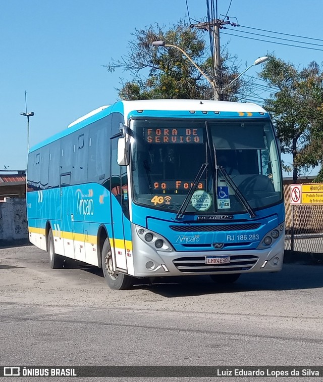 Viação Nossa Senhora do Amparo RJ 186.283 na cidade de Niterói, Rio de Janeiro, Brasil, por Luiz Eduardo Lopes da Silva. ID da foto: 8340912.