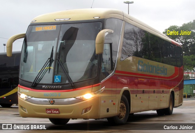 Auto Viação Goianésia 192003-9 na cidade de Goiânia, Goiás, Brasil, por Carlos Júnior. ID da foto: 8342028.