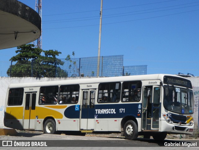 Transcol - Transportes Coletivos Ltda. 171 na cidade de Recife, Pernambuco, Brasil, por Gabriel Miguel. Número da foto: #8342938.