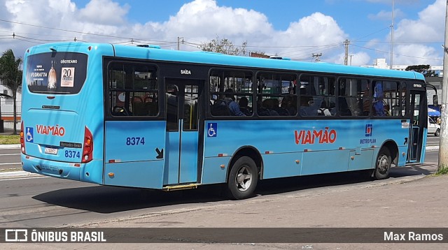 Empresa de Transporte Coletivo Viamão 8374 na cidade de Viamão, Rio Grande do Sul, Brasil, por Max Ramos. ID da foto: 8343376.