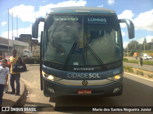 Viação Cidade Sol 6000 na cidade de Salvador, Bahia, Brasil, por Mario dos Santos Nogueira Junior. Número da foto: #8341313.