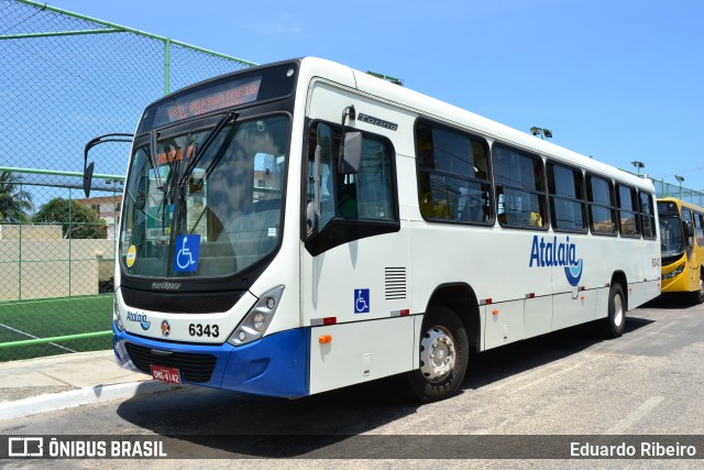 Viação Atalaia Transportes 6343 na cidade de Aracaju, Sergipe, Brasil, por Eduardo Ribeiro. ID da foto: 8344187.