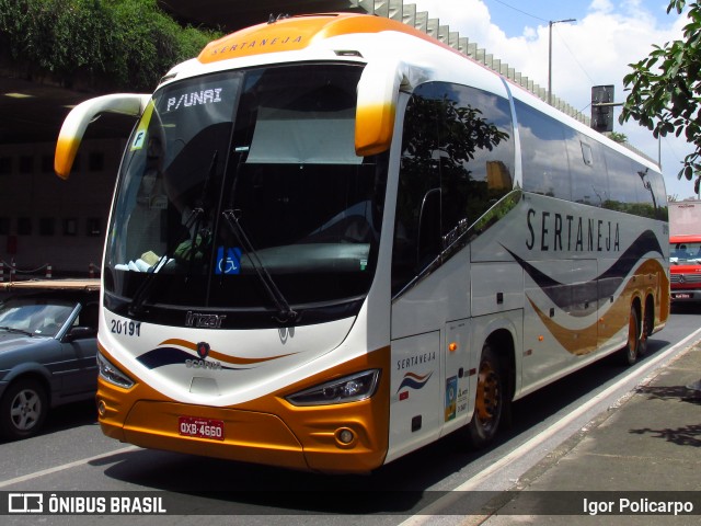 Viação Sertaneja 20191 na cidade de Belo Horizonte, Minas Gerais, Brasil, por Igor Policarpo. ID da foto: 8345297.